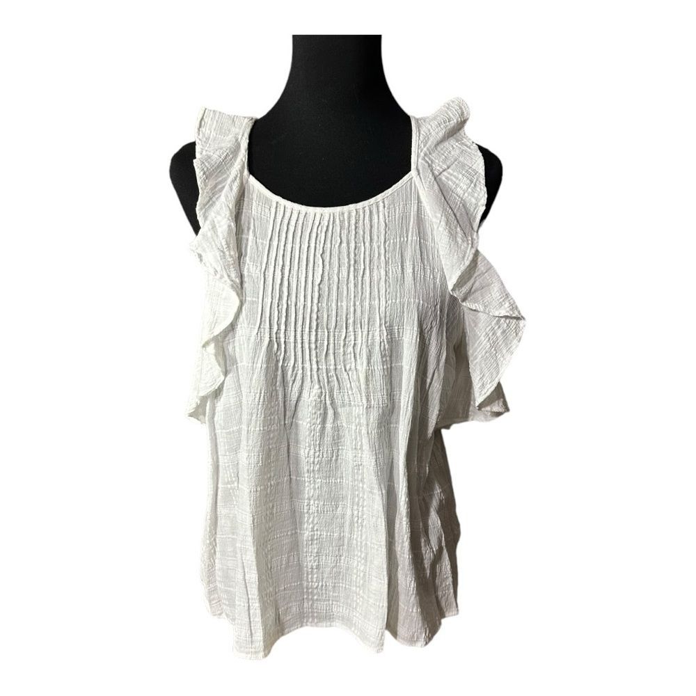Universal Thread Women’s White Gauzy Sleeveless Top Sz XXL - Picture 3 of 6